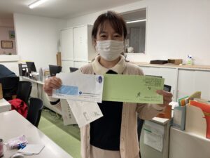 封筒再利用します